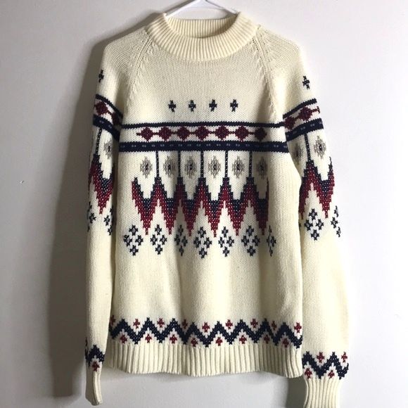 vtg gimbels cable knit pullover sweater 100% acrylic size XL cozy soft - Picture 1 of 12